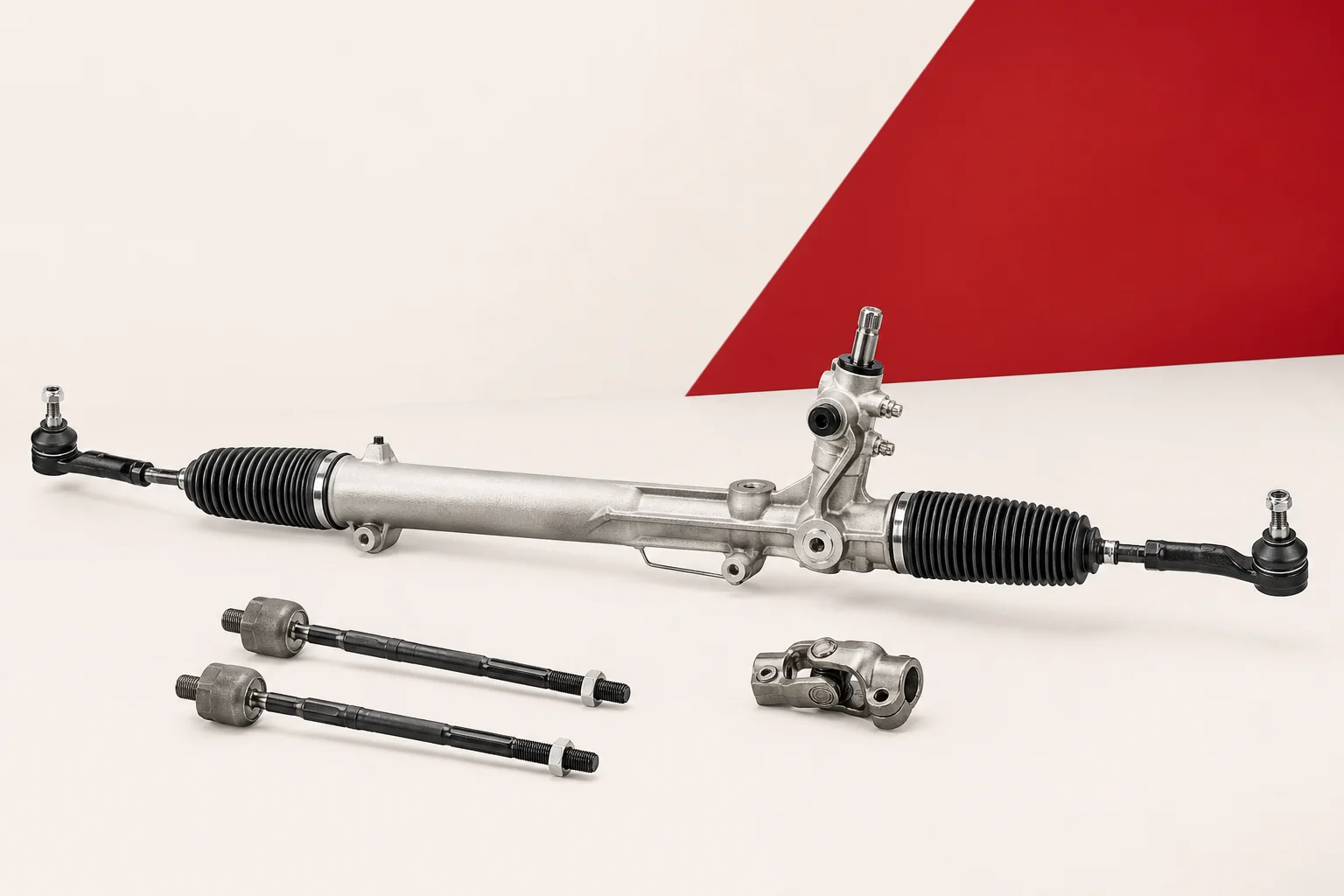 Generic passenger-car steering components arranged for category presentation